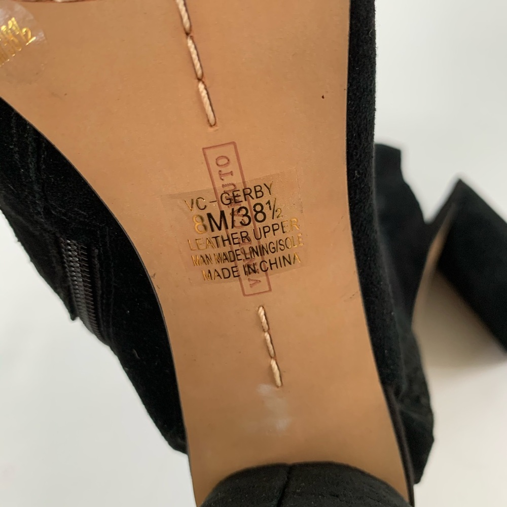 Vince Camuto Getty Laser Perforated Suede Bootie - Picture 9 of 11